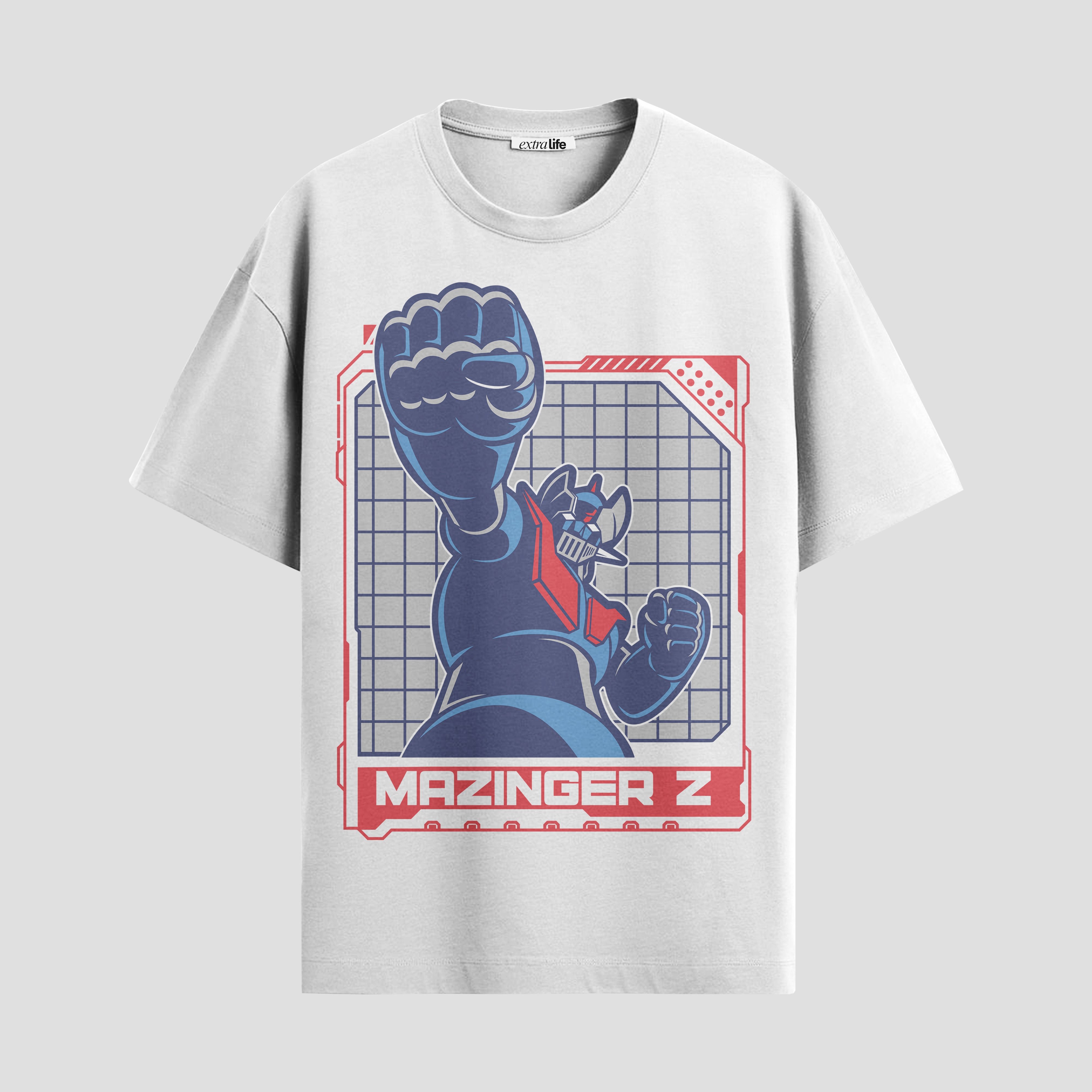 Playera urbana de anime y gaming ExtraLife MX, corte Standard Fit unisex ligero y transpirable en color Deep Black y Pure White, ropa de uso diario para gym y casual.
