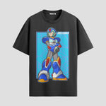 Playera urbana de anime y gaming ExtraLife MX, corte Standard Fit unisex ligero y transpirable en color Deep Black y Pure White, ropa de uso diario para gym y casual.