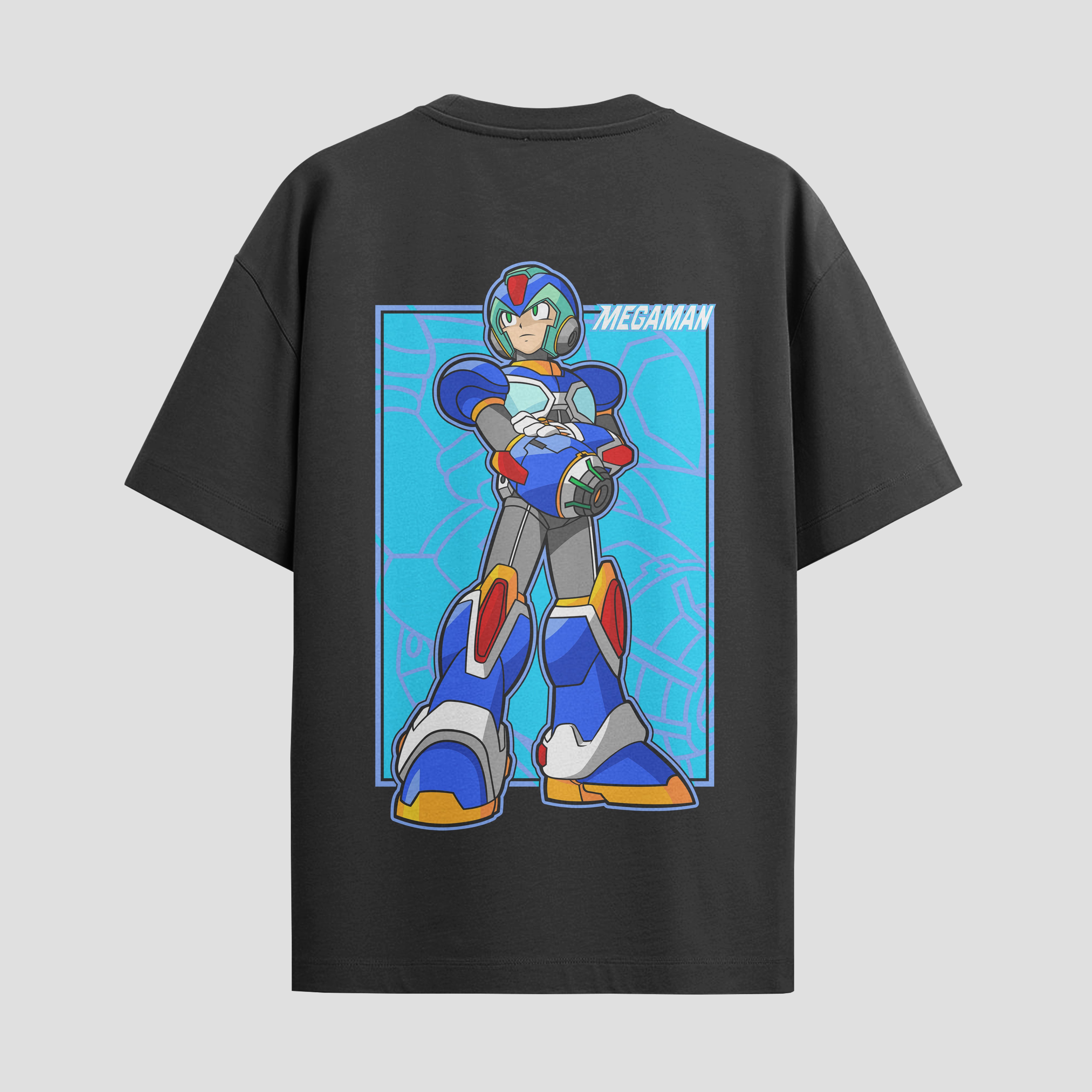 Playera urbana de anime y gaming ExtraLife MX, corte Standard Fit unisex ligero y transpirable en color Deep Black y Pure White, ropa de uso diario para gym y casual.