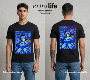 El Robot Azul | El Azul del Poder #02376 - Playera Standard Fit | Deep Black - Foto en modelo
