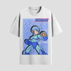 Playera urbana de anime y gaming ExtraLife MX, corte Standard Fit unisex ligero y transpirable en color Deep Black y Pure White, ropa de uso diario para gym y casual.