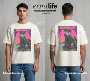 El Arte de las Maldiciones | Sombras Divinas #02383 - Playera Oversized Premium | Off White - Foto en modelo