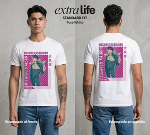 El Arte de las Maldiciones | El Invocador de Sombras #02385 - Playera Standard Fit | Pure White - Foto en modelo