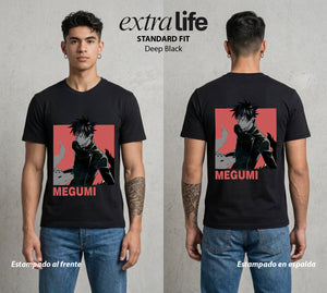 El Arte de las Maldiciones | Sombras y Bestias #02394 - Playera Standard Fit | Deep Black - Foto en modelo