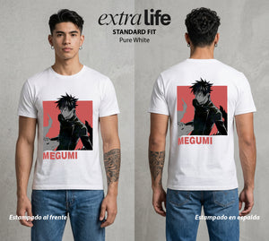 El Arte de las Maldiciones | Sombras y Bestias #02394 - Playera Standard Fit | Pure White - Foto en modelo