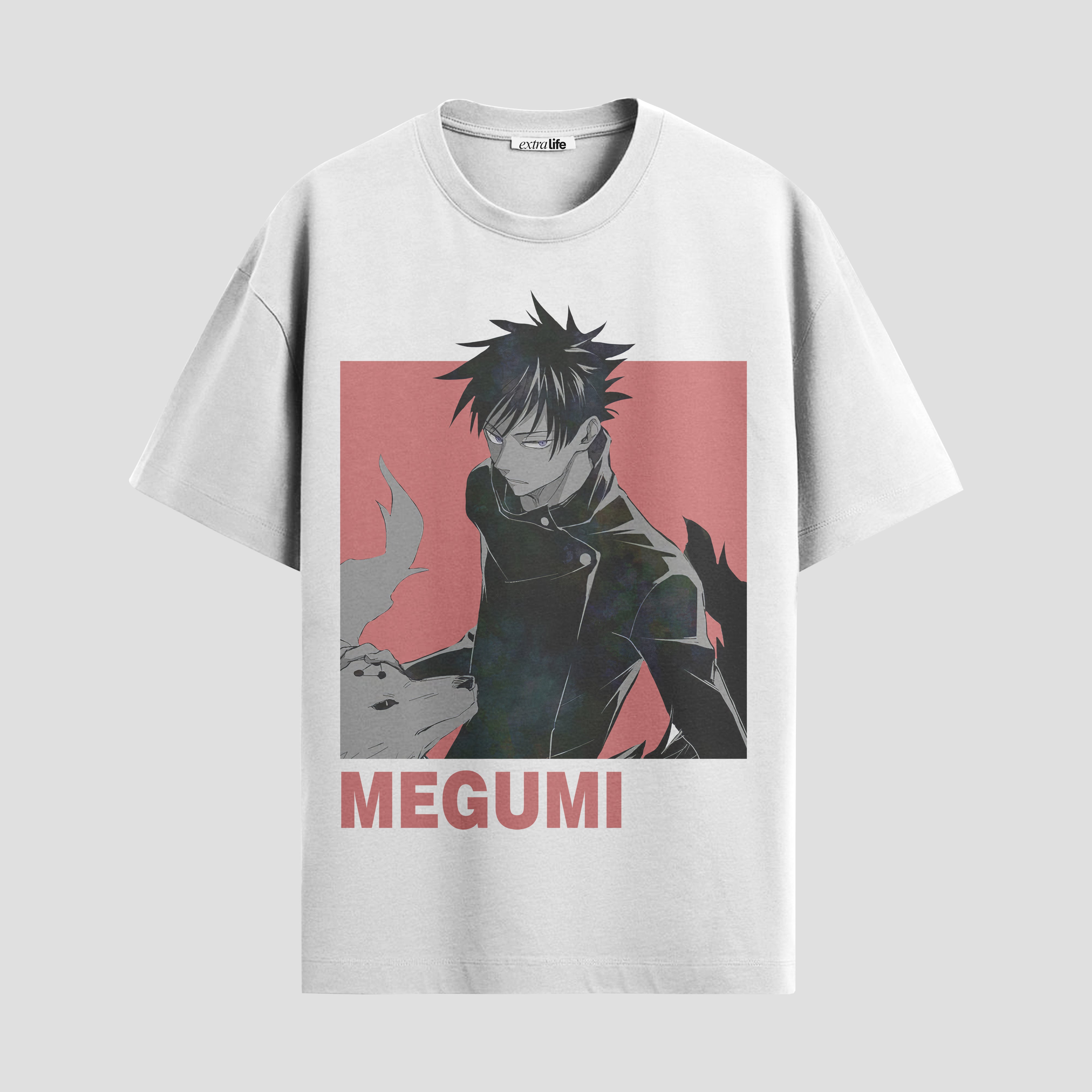 Playera urbana de anime y gaming ExtraLife MX, corte Standard Fit unisex ligero y transpirable en color Deep Black y Pure White, ropa de uso diario para gym y casual.