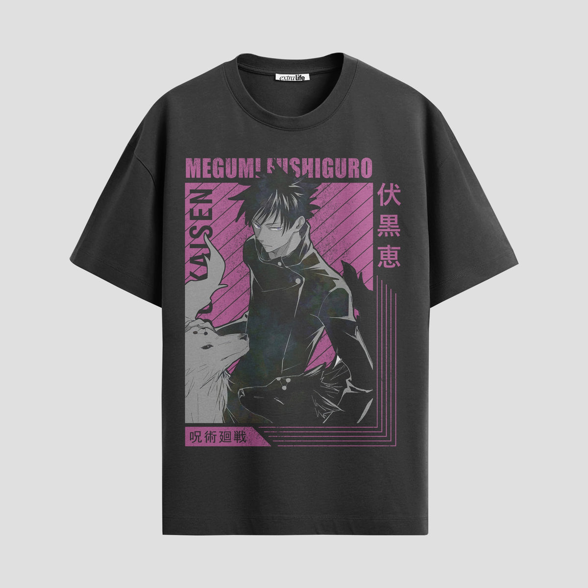 Playera urbana de anime y gaming ExtraLife MX, corte Classic Premium unisex ligero y transpirable en color Deep Black y Pure White, ropa de uso diario para gym y casual.