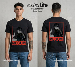 El Arte de las Maldiciones | El Fushiguro del Clan #02400 - Playera Standard Fit | Deep Black - Foto en modelo