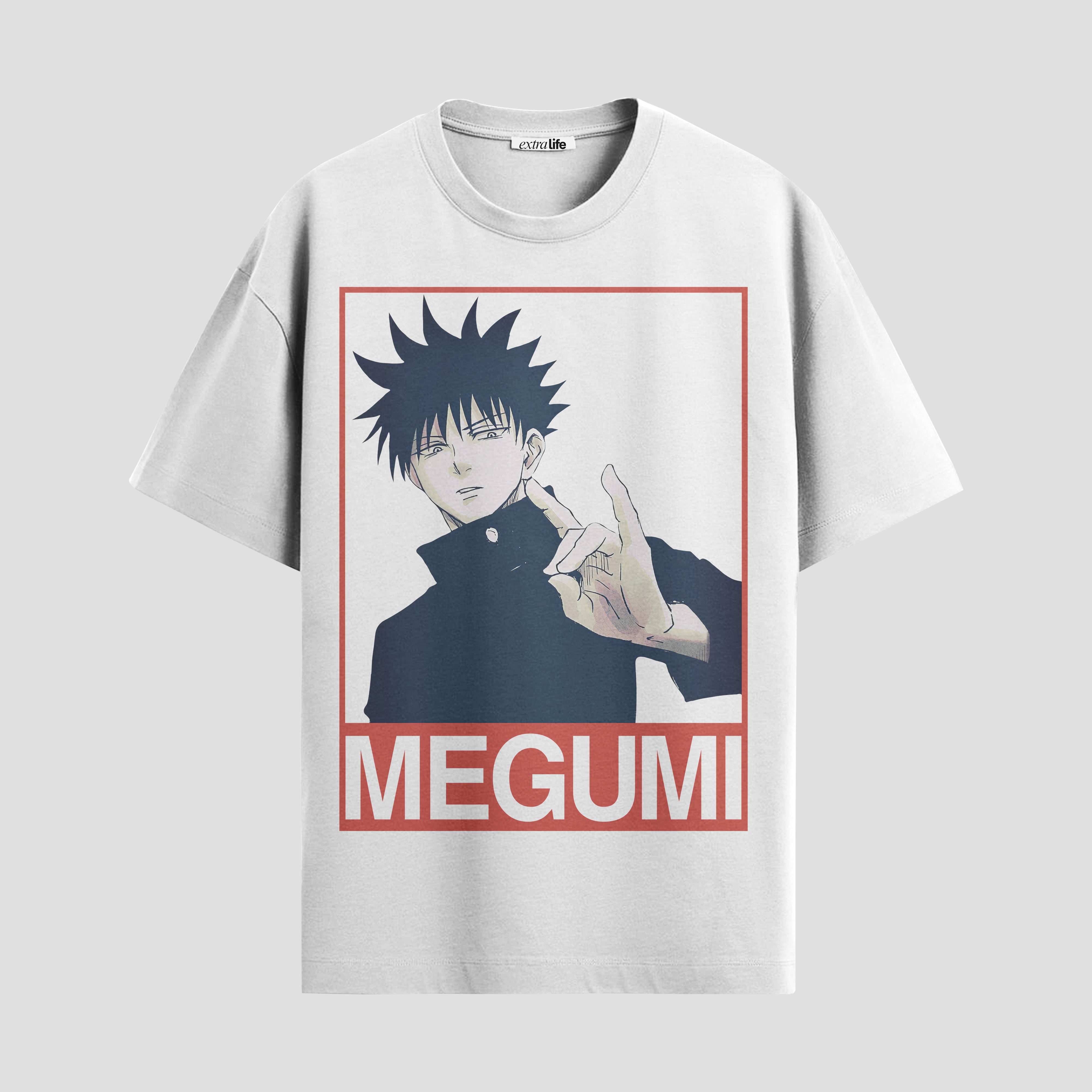 Playera urbana de anime y gaming ExtraLife MX, corte Standard Fit unisex ligero y transpirable en color Deep Black y Pure White, ropa de uso diario para gym y casual.