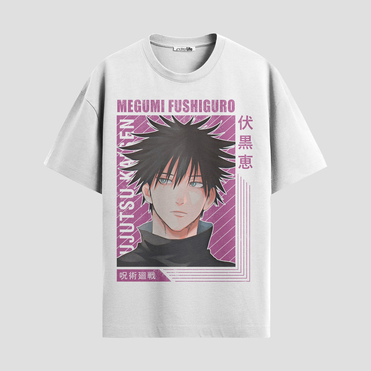 Playera urbana de anime y gaming ExtraLife MX, corte Classic Premium unisex ligero y transpirable en color Deep Black y Pure White, ropa de uso diario para gym y casual.