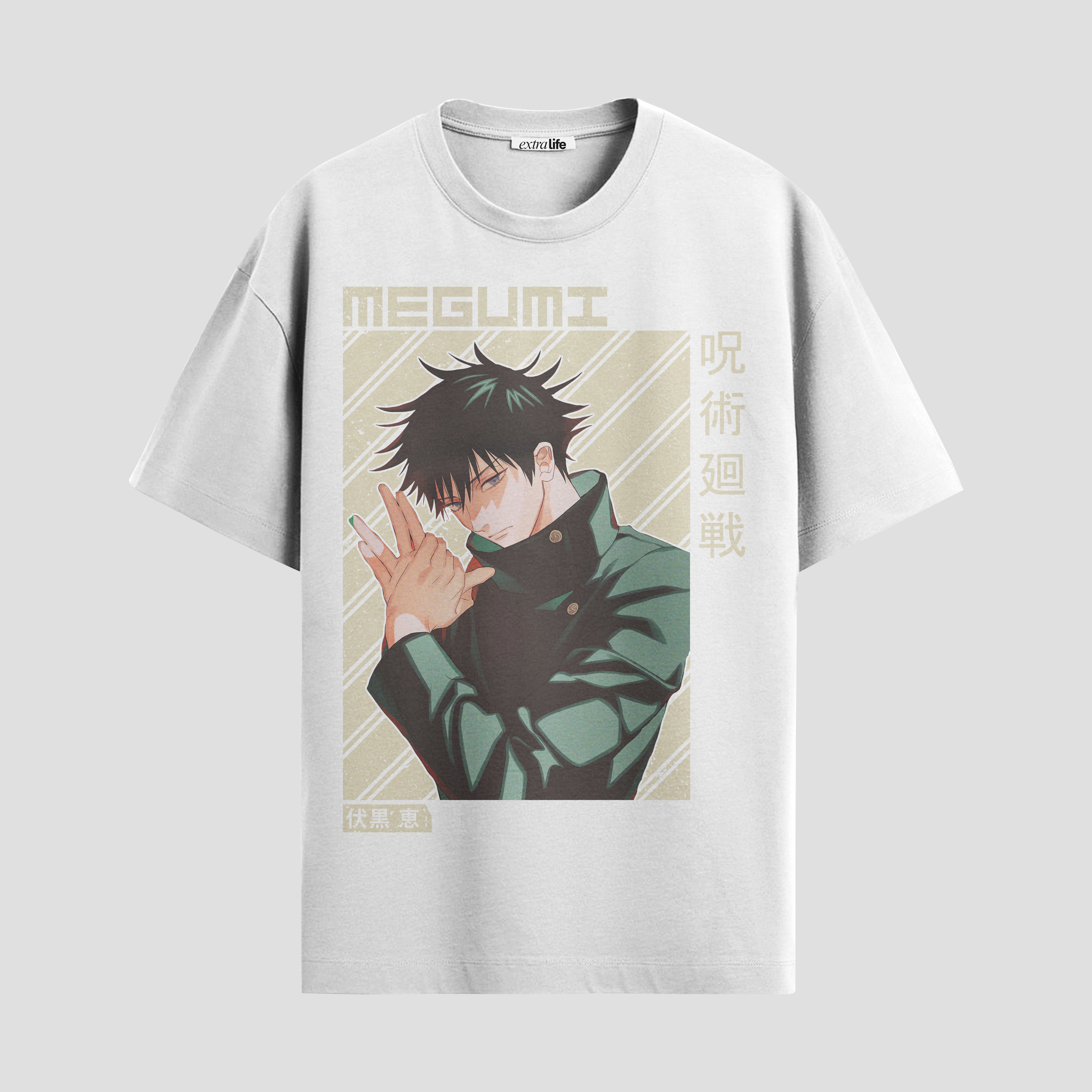 Playera urbana de anime y gaming ExtraLife MX, corte Standard Fit unisex ligero y transpirable en color Deep Black y Pure White, ropa de uso diario para gym y casual.