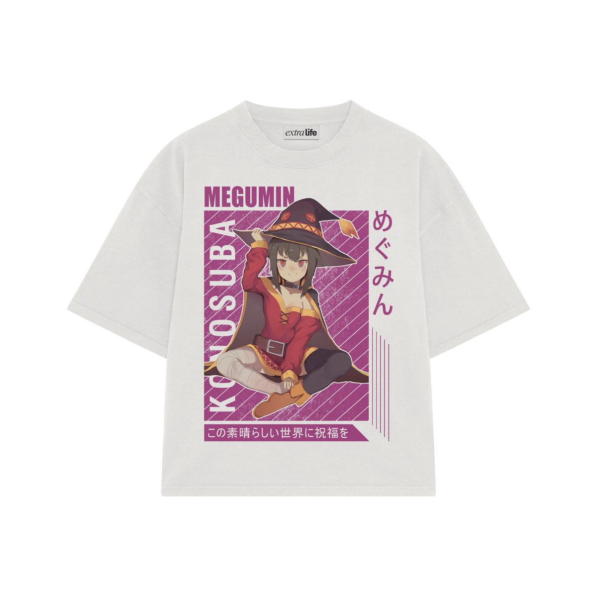 Playera streetwear premium de anime y gaming ExtraLife MX, corte oversized drop shoulder ligero y fresco en color Deep Black y Off-White, moda urbana mexicana de culto.