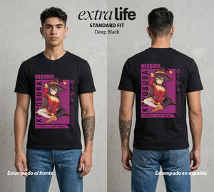 La Otra Vida del Heroe | La Explosion y Solo Explosion #02415 - Playera Standard Fit | Deep Black - Foto en modelo