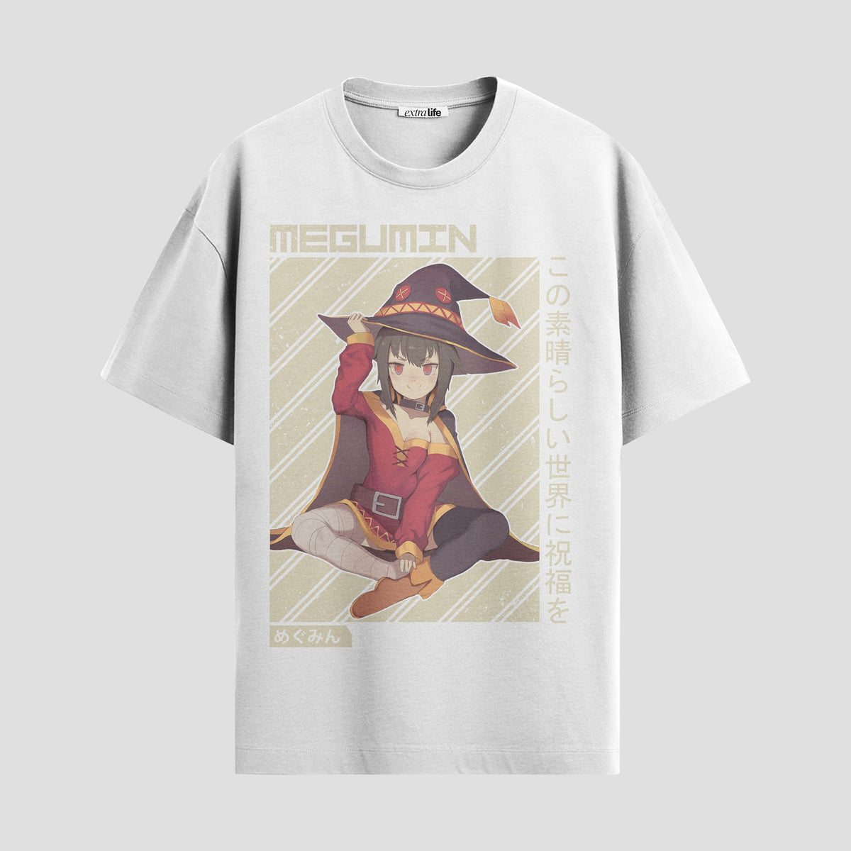 Playera urbana de anime y gaming ExtraLife MX, corte Classic Premium unisex ligero y transpirable en color Deep Black y Pure White, ropa de uso diario para gym y casual.