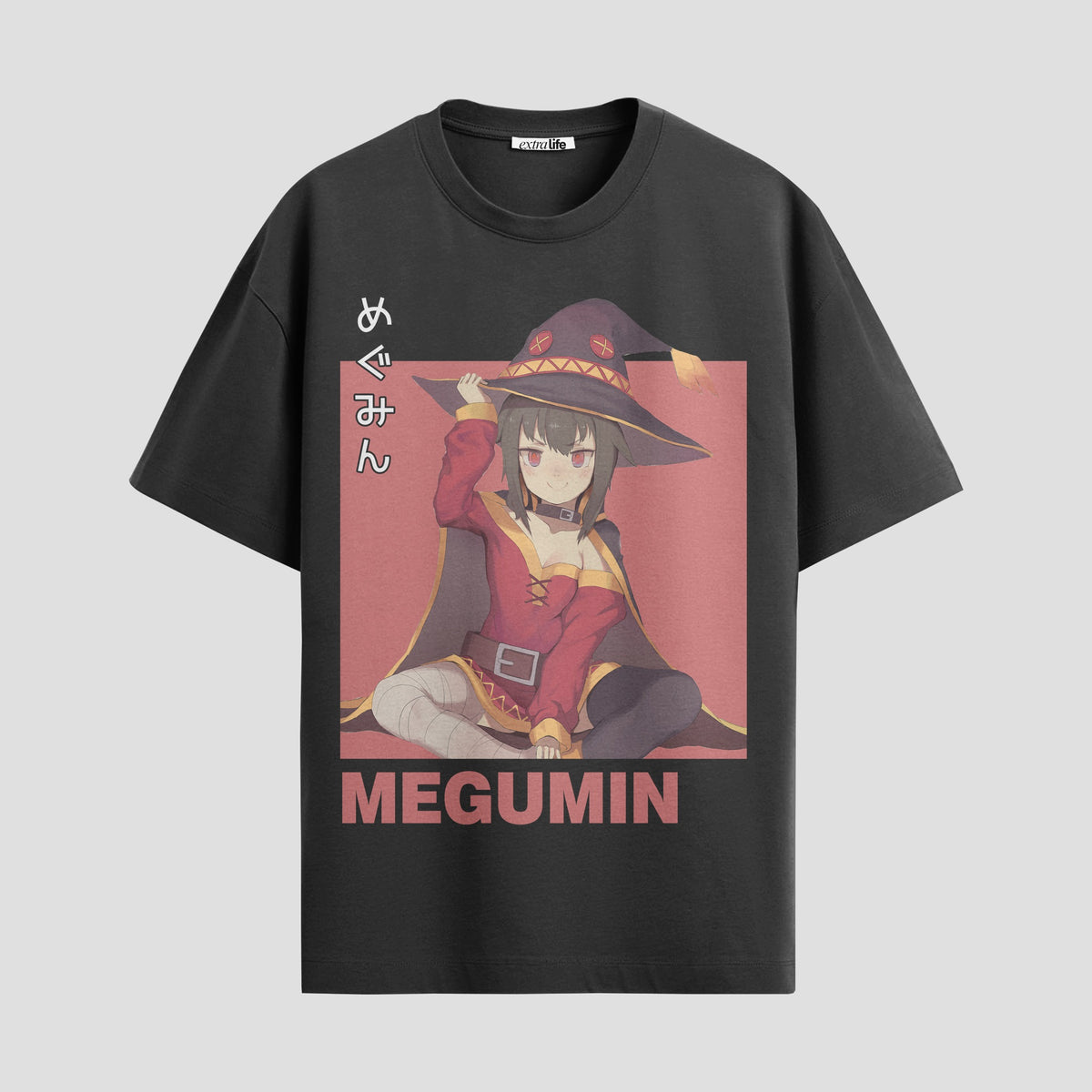 Playera urbana de anime y gaming ExtraLife MX, corte Classic Premium unisex ligero y transpirable en color Deep Black y Pure White, ropa de uso diario para gym y casual.