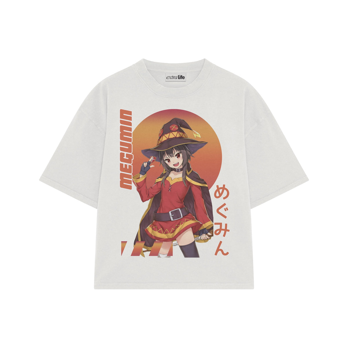 Playera streetwear premium de anime y gaming ExtraLife MX, corte oversized drop shoulder ligero y fresco en color Deep Black y Off-White, moda urbana mexicana de culto.