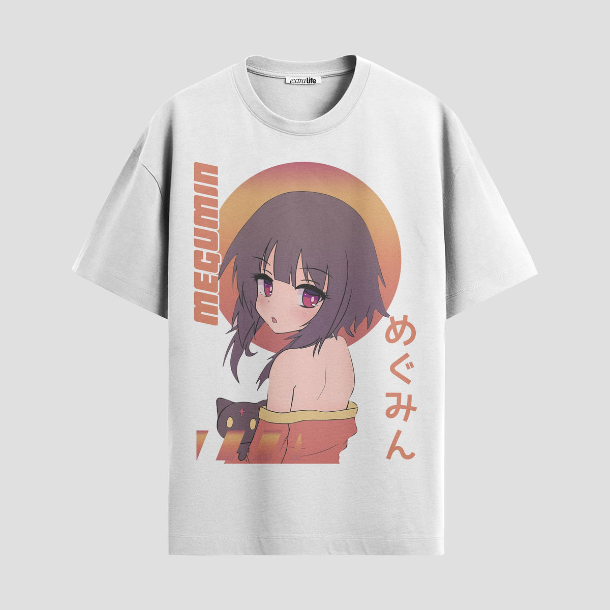 Playera urbana de anime y gaming ExtraLife MX, corte Classic Premium unisex ligero y transpirable en color Deep Black y Pure White, ropa de uso diario para gym y casual.