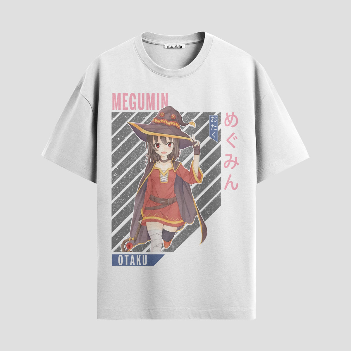Playera urbana de anime y gaming ExtraLife MX, corte Classic Premium unisex ligero y transpirable en color Deep Black y Pure White, ropa de uso diario para gym y casual.