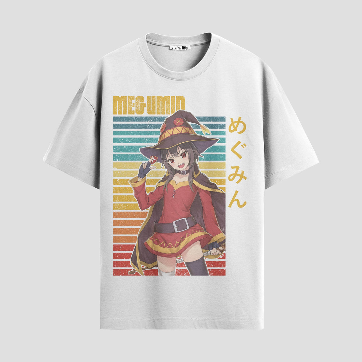 Playera urbana de anime y gaming ExtraLife MX, corte Classic Premium unisex ligero y transpirable en color Deep Black y Pure White, ropa de uso diario para gym y casual.
