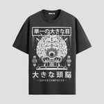 Playera urbana de anime y gaming ExtraLife MX, corte Standard Fit unisex ligero y transpirable en color Deep Black y Pure White, ropa de uso diario para gym y casual.