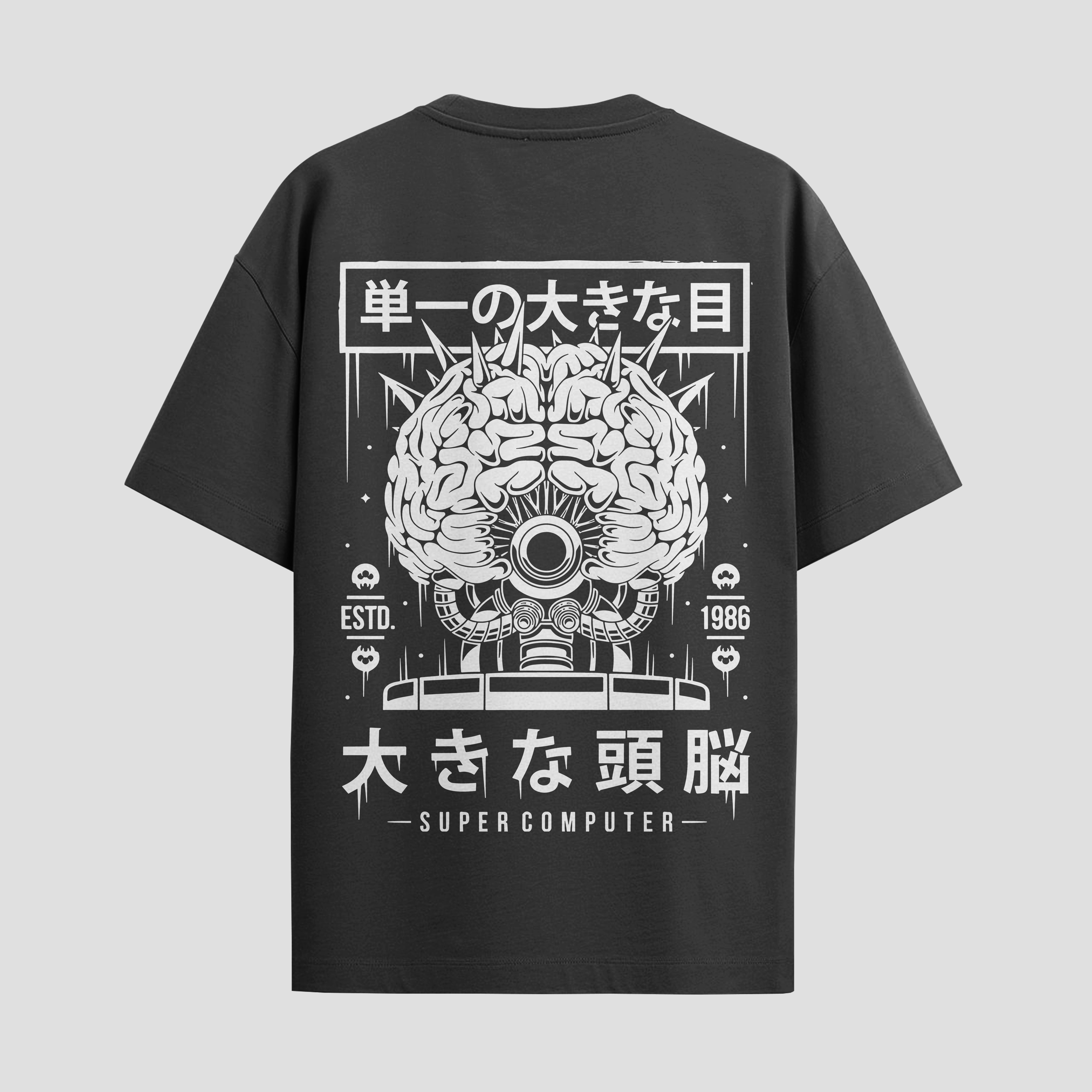 Playera urbana de anime y gaming ExtraLife MX, corte Standard Fit unisex ligero y transpirable en color Deep Black y Pure White, ropa de uso diario para gym y casual.