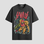 Playera urbana de anime y gaming ExtraLife MX, corte Standard Fit unisex ligero y transpirable en color Deep Black y Pure White, ropa de uso diario para gym y casual.