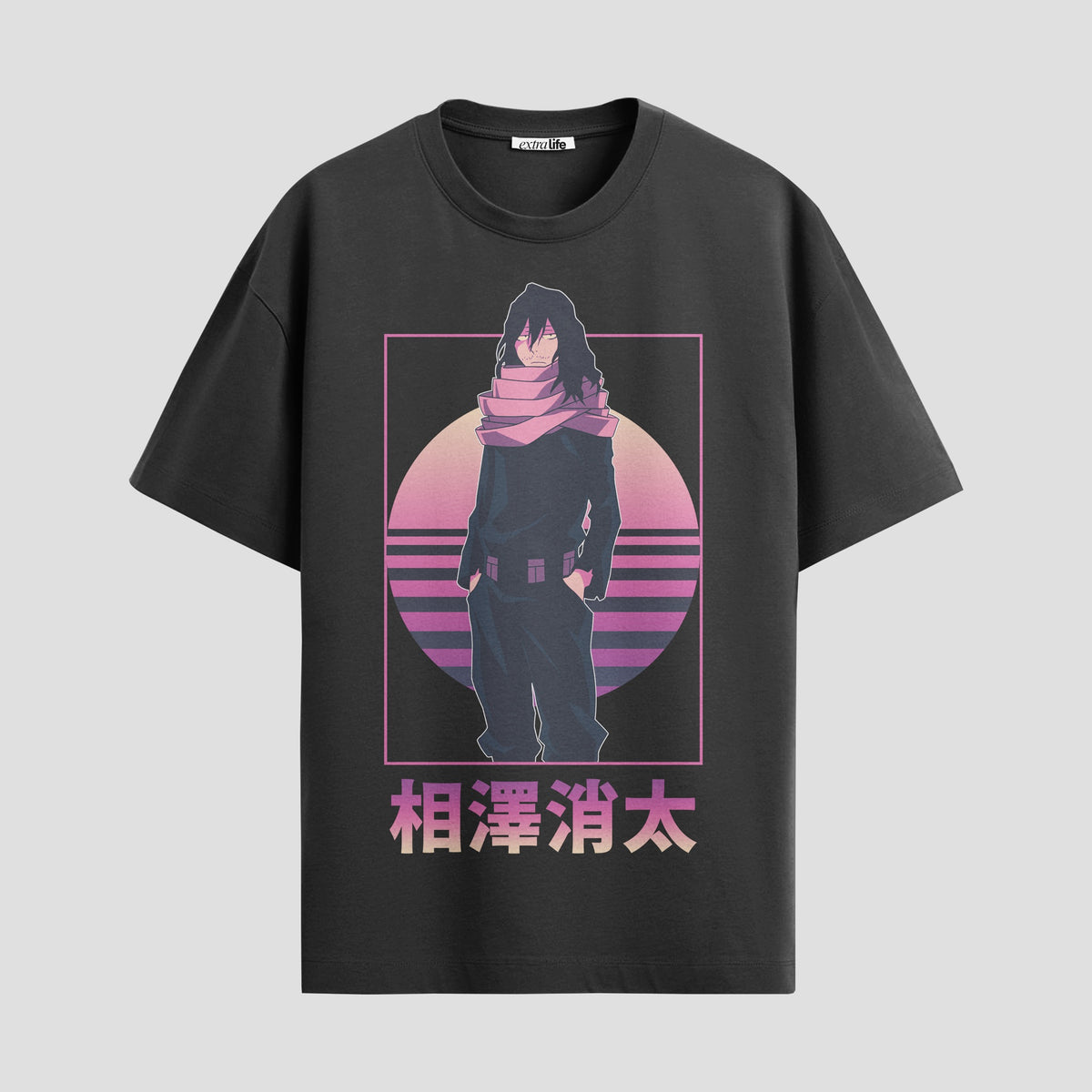 Playera urbana de anime y gaming ExtraLife MX, corte Classic Premium unisex ligero y transpirable en color Deep Black y Pure White, ropa de uso diario para gym y casual.