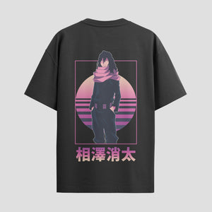 Playera urbana de anime y gaming ExtraLife MX, corte Standard Fit unisex ligero y transpirable en color Deep Black y Pure White, ropa de uso diario para gym y casual.