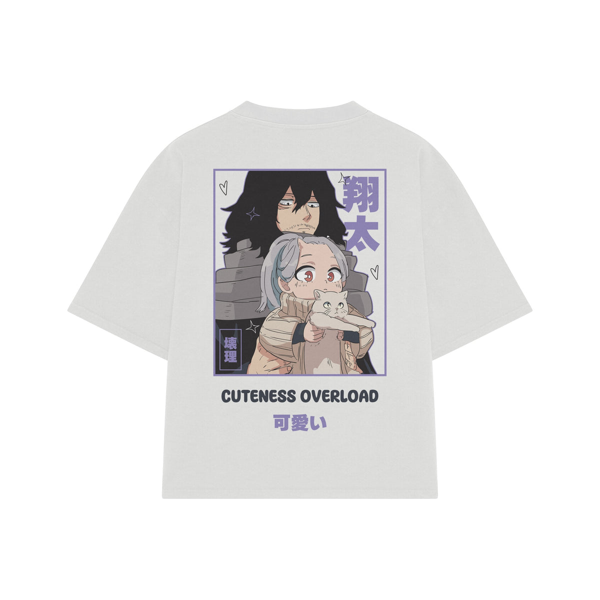 Playera streetwear premium de anime y gaming ExtraLife MX, corte oversized drop shoulder ligero y fresco en color Deep Black y Off-White, moda urbana mexicana de culto.