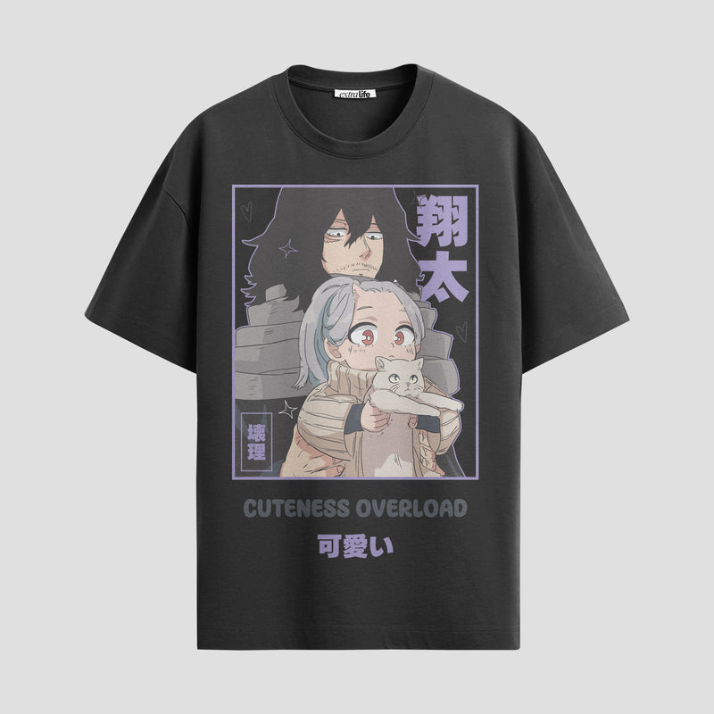 Playera urbana de anime y gaming ExtraLife MX, corte Standard Fit unisex ligero y transpirable en color Deep Black y Pure White, ropa de uso diario para gym y casual.