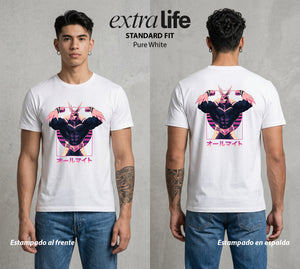 La Academia de Heroes | El Simbolo de la Paz al Atardecer #02462 - Playera Standard Fit | Pure White - Foto en modelo