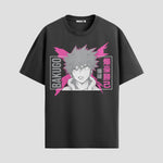Playera urbana de anime y gaming ExtraLife MX, corte Standard Fit unisex ligero y transpirable en color Deep Black y Pure White, ropa de uso diario para gym y casual.