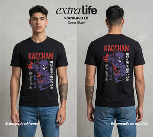 La Academia de Heroes | El Plus Ultra del Explosion #02467 - Playera Standard Fit | Deep Black - Foto en modelo