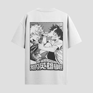 Playera urbana de anime y gaming ExtraLife MX, corte Standard Fit unisex ligero y transpirable en color Deep Black y Pure White, ropa de uso diario para gym y casual.