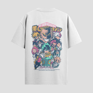 Playera urbana de anime y gaming ExtraLife MX, corte Standard Fit unisex ligero y transpirable en color Deep Black y Pure White, ropa de uso diario para gym y casual.