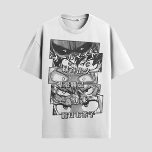 Playera urbana de anime y gaming ExtraLife MX, corte Standard Fit unisex ligero y transpirable en color Deep Black y Pure White, ropa de uso diario para gym y casual.