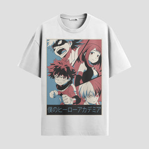 Playera urbana de anime y gaming ExtraLife MX, corte Standard Fit unisex ligero y transpirable en color Deep Black y Pure White, ropa de uso diario para gym y casual.