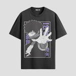 Playera urbana de anime y gaming ExtraLife MX, corte Standard Fit unisex ligero y transpirable en color Deep Black y Pure White, ropa de uso diario para gym y casual.
