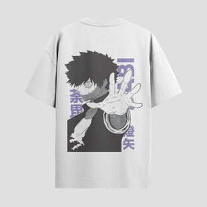 Playera urbana de anime y gaming ExtraLife MX, corte Standard Fit unisex ligero y transpirable en color Deep Black y Pure White, ropa de uso diario para gym y casual.
