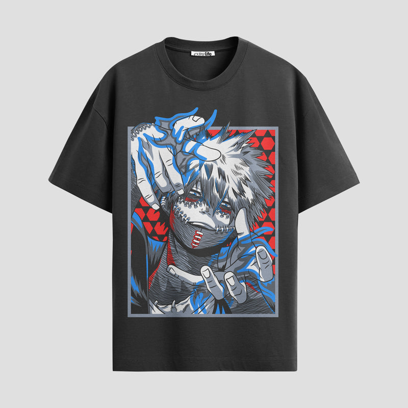 Playera urbana de anime y gaming ExtraLife MX, corte Standard Fit unisex ligero y transpirable en color Deep Black y Pure White, ropa de uso diario para gym y casual.