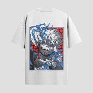 Playera urbana de anime y gaming ExtraLife MX, corte Standard Fit unisex ligero y transpirable en color Deep Black y Pure White, ropa de uso diario para gym y casual.