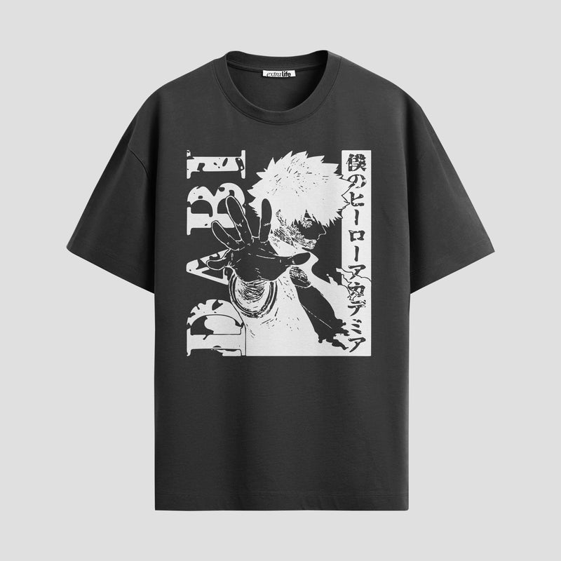 Playera urbana de anime y gaming ExtraLife MX, corte Standard Fit unisex ligero y transpirable en color Deep Black y Pure White, ropa de uso diario para gym y casual.