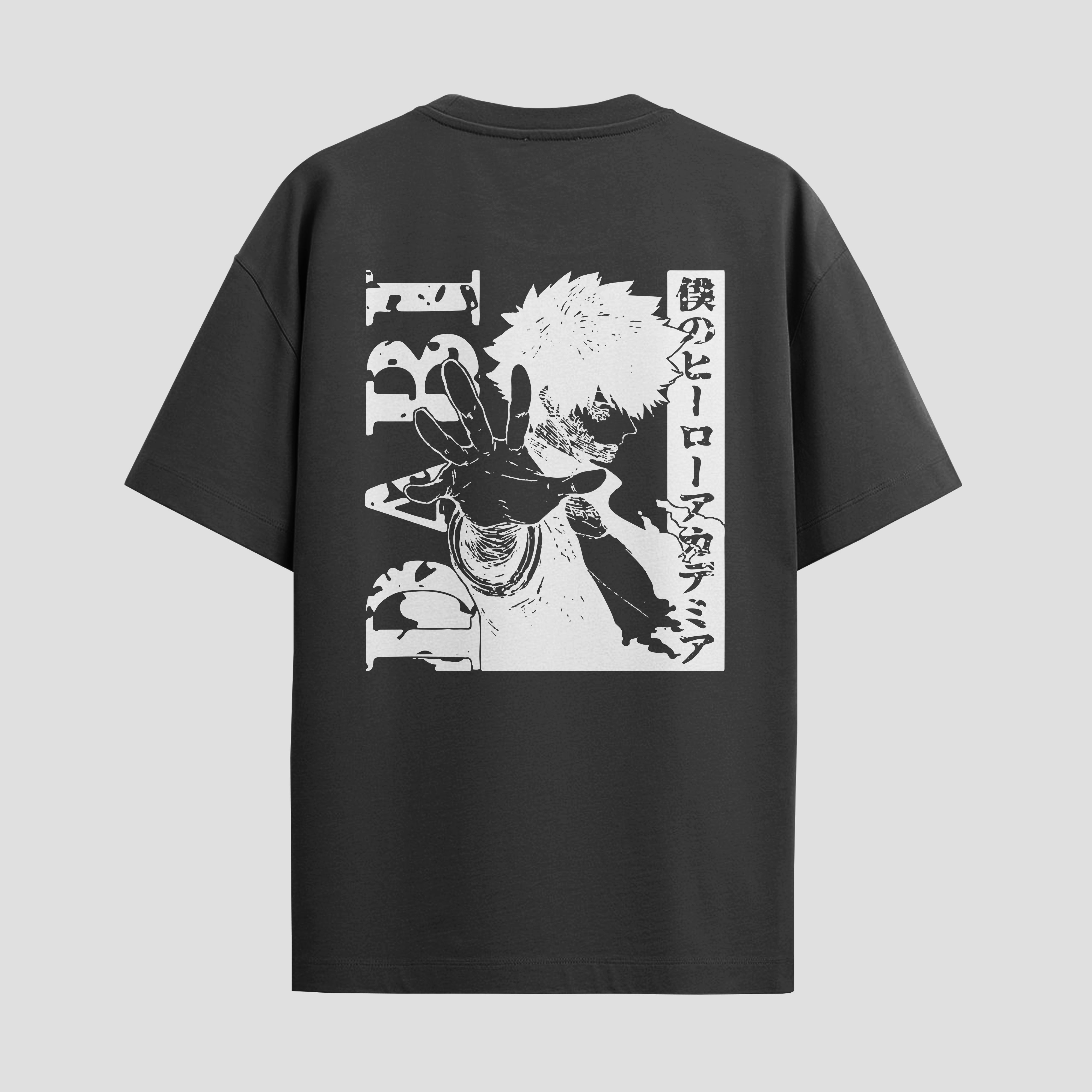 Playera urbana de anime y gaming ExtraLife MX, corte Standard Fit unisex ligero y transpirable en color Deep Black y Pure White, ropa de uso diario para gym y casual.