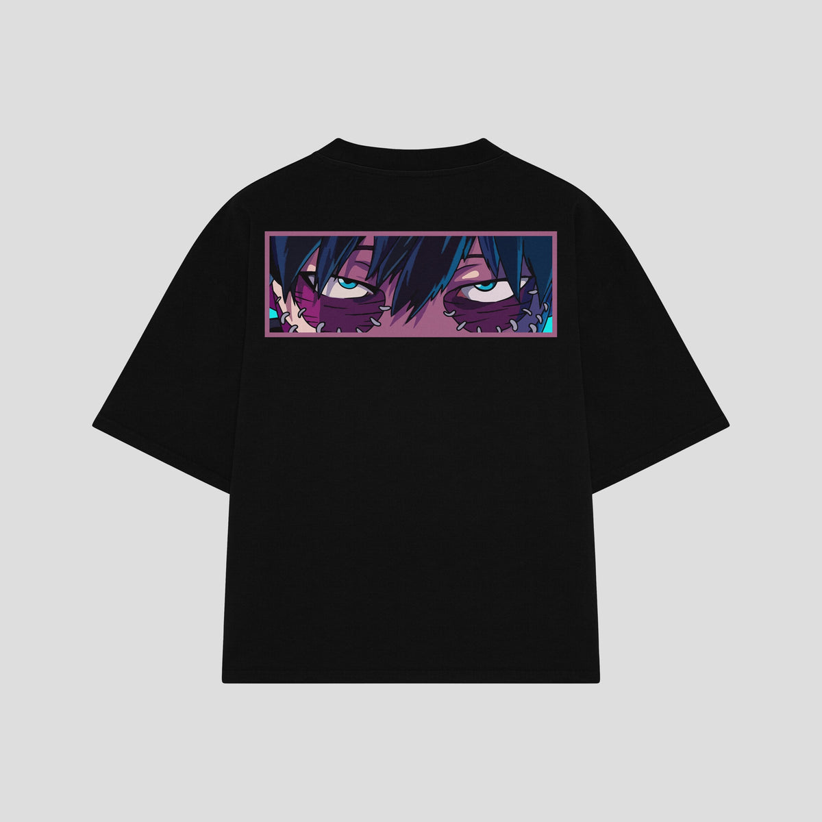 Playera streetwear premium de anime y gaming ExtraLife MX, corte oversized drop shoulder ligero y fresco en color Deep Black y Off-White, moda urbana mexicana de culto.