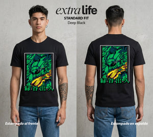 La Academia de Heroes | El Heredero del Simbolo #02491 - Playera Standard Fit | Deep Black - Foto en modelo