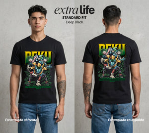 La Academia de Heroes | El Heredero del Simbolo #02492 - Playera Standard Fit | Deep Black - Foto en modelo