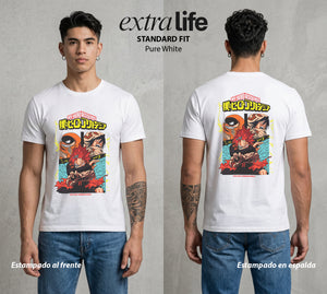 La Academia de Heroes | Trio del Bien #02496 - Playera Standard Fit | Pure White - Foto en modelo