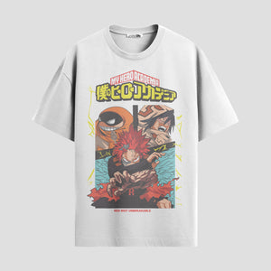 Playera urbana de anime y gaming ExtraLife MX, corte Standard Fit unisex ligero y transpirable en color Deep Black y Pure White, ropa de uso diario para gym y casual.