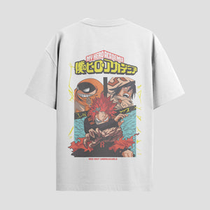 Playera urbana de anime y gaming ExtraLife MX, corte Standard Fit unisex ligero y transpirable en color Deep Black y Pure White, ropa de uso diario para gym y casual.