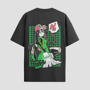 Playera urbana de anime y gaming ExtraLife MX, corte Standard Fit unisex ligero y transpirable en color Deep Black y Pure White, ropa de uso diario para gym y casual.